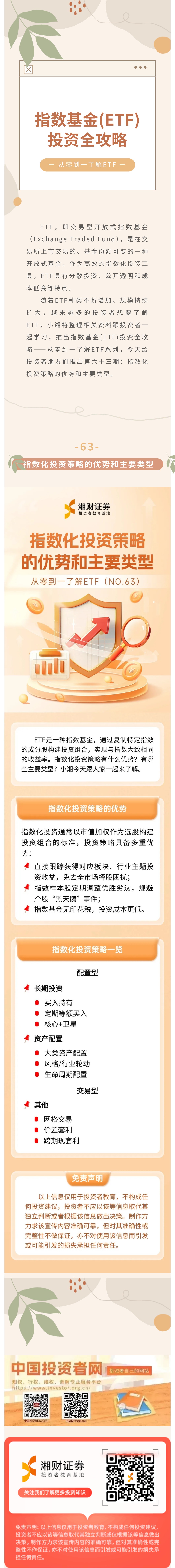 理性投资伴我行| 小湘科普】指数化投资策略的优势和主要类型