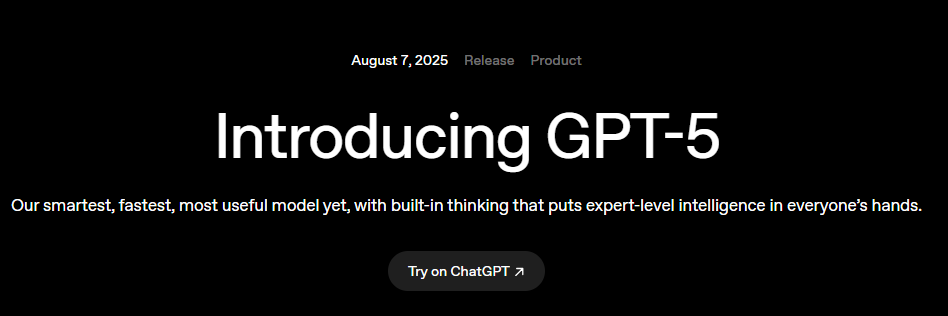 OpenAI发布新一代AI模型GPT-5