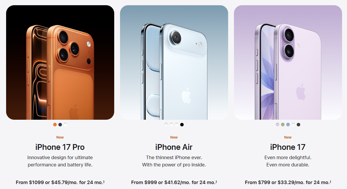 苹果发布iPhone 17系列及多款新品