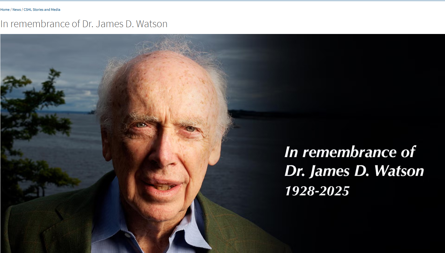 DNA之父沃森逝世 享年97岁