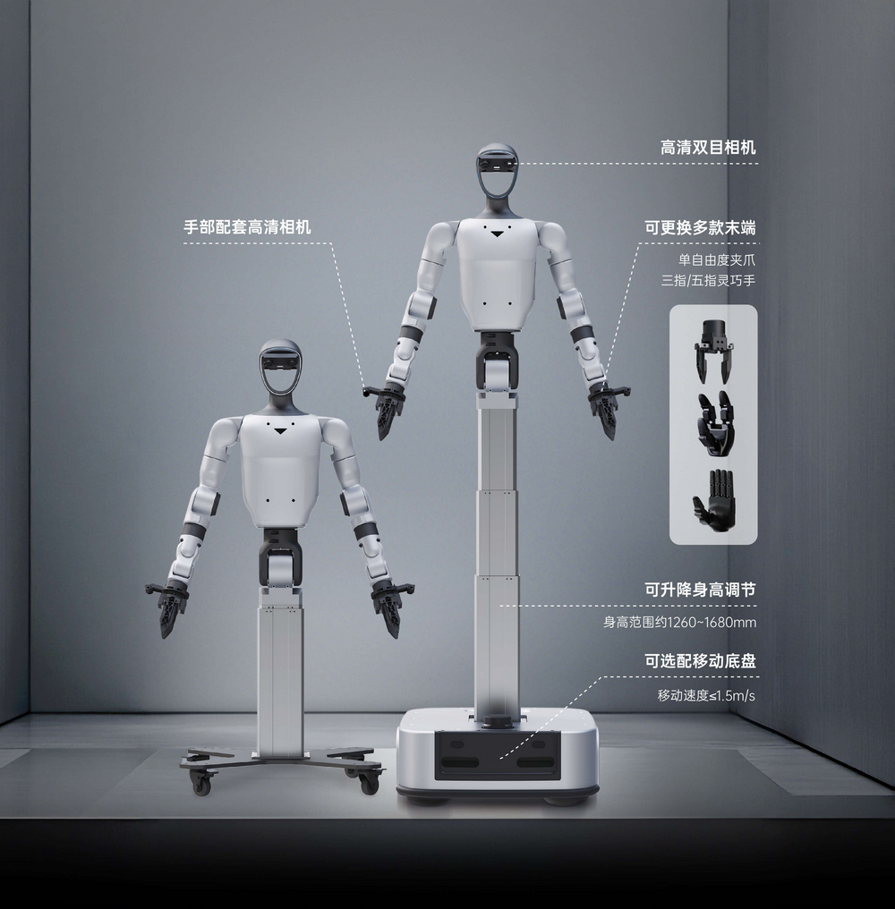 宇树推首款轮式人形机器人