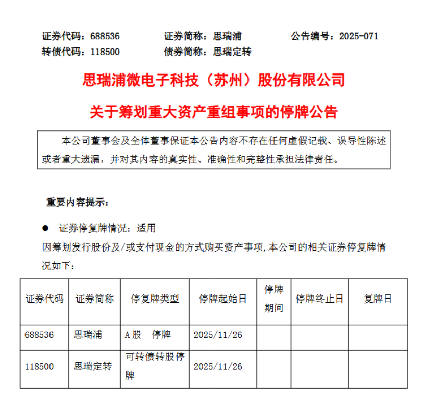 思瑞浦拟收购奥拉半导体控股权